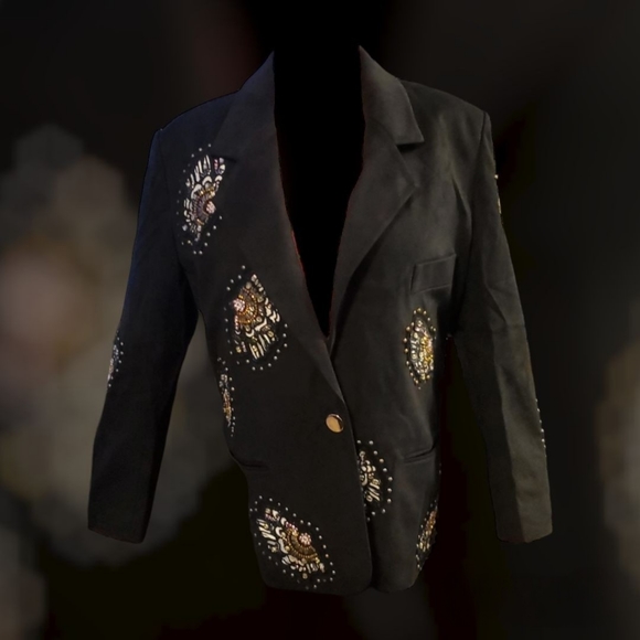 VIVIENNE HU BUTTERFLY PATCHES EMBROIDERED JACKET - Picture 4 of 6